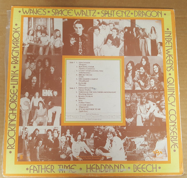 Image of Back Cover of 4323121E: LP - VARIOUS ARTISTS, New Zealand's Top 12 Groups (TMA Records; TMA 1, New Zealand 1976) Writing On Front And Rear Sleeve  VG/VG