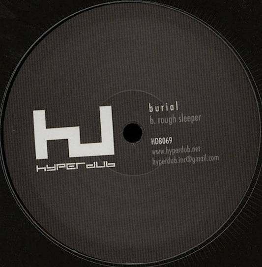 Image of Front Cover of 5124355E: 12" - BURIAL, Truant / Rough Sleeper (Hyperdub; HDB069, UK 2012, Die Cut Company Sleeve)   VG+/VG+