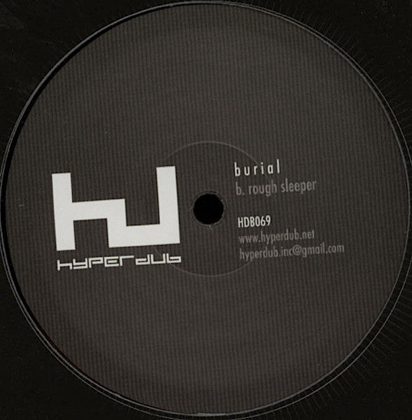 Image of Label Cover of 5124355E: 12" - BURIAL, Truant / Rough Sleeper (Hyperdub; HDB069, UK 2012, Die Cut Company Sleeve)   VG+/VG+