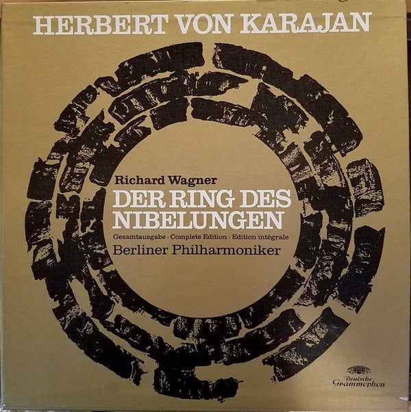 Image of Front Cover of 19xLP - VG+/VG+ - HERBERT  VON KARAJAN, BERLINER PHILHARMONIKER, Wagner: Der Ring Des Nibelungen (Gesamtausgabe) (Deutsche Grammophon; 2720 051, Germany , Box Set, Book), Great Condition Throughout,  - 3026060E