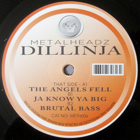 Image of Front Cover of 3414335C: 12" - DILLINJA, The Angels Fell (Metalheadz; METH006, UK 2016 Reissue, Company Sleeve, Remastered)   VG+/VG+