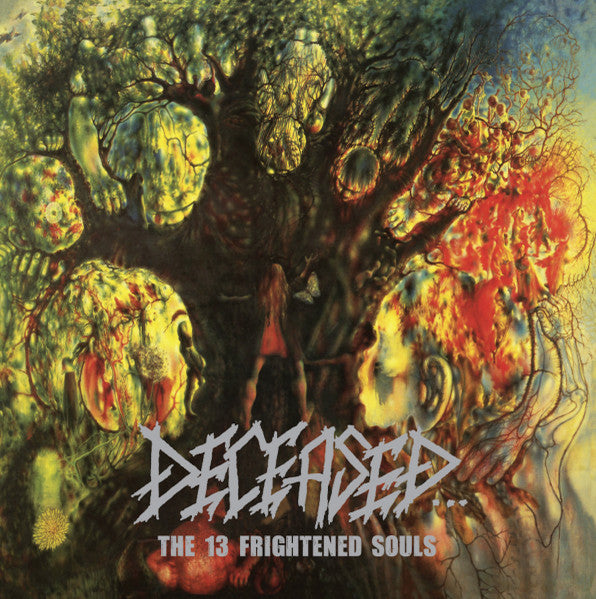 Image of Front Cover of 4343058S: LP - DECEASED, The 13 Frightened Souls (Hells Headbangers; HELLS MLP 051, US 2019 Reissue, Insert, Etched Neon)   EX/VG+