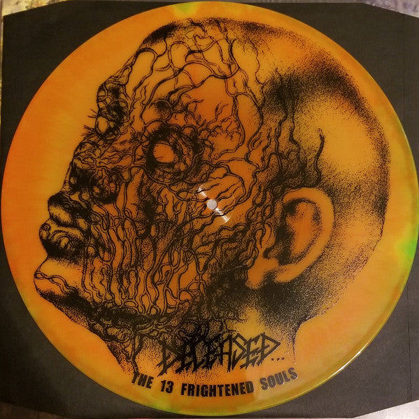 Image of Label Cover of 4343058S: LP - DECEASED, The 13 Frightened Souls (Hells Headbangers; HELLS MLP 051, US 2019 Reissue, Insert, Etched Neon)   EX/VG+