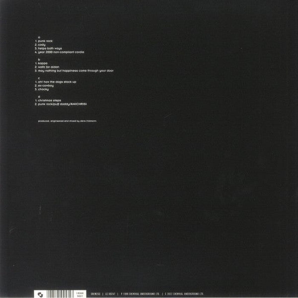 Image of Back Cover of 1454045S: 2xLP - MOGWAI, Come On Die Young (Chemikal Underground; Chem263, UK, Europe & US 2023 Reissue, 2 Inners, Download Code, White Vinyl)   NEW/NEW