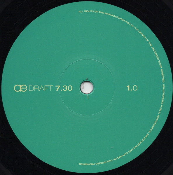 Image of Label of 4433062E: 2xLP - AUTECHRE, Draft 7.30 (Warp Records; WARPLP111r, UK 2023 Reissue, 2 Inners, Download Code)   NEW/NEW