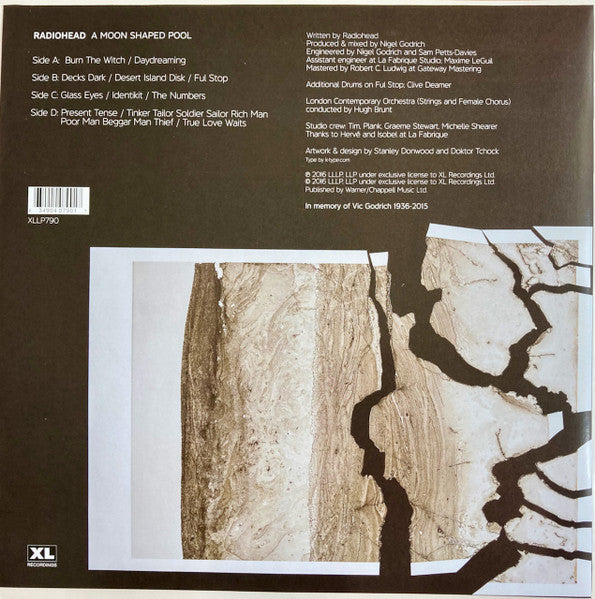 Image of Back Cover of 4734139E: 2xLP - RADIOHEAD, A Moon Shaped Pool (XL Recordings; XLLP790, Europe Reissue, 2 Inners, Download Code)   NEW/NEW