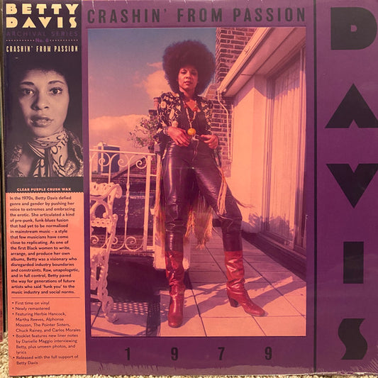 Image of Front Cover of 4413086C: LP - BETTY DAVIS, Crashin  From Passion (Light In The Attic; LITA1961, US 2023 Reissue, Gatefold, Booklet)   NEW/NEW