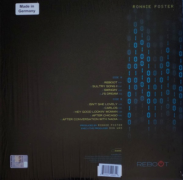 Image of Back Cover of 4644311S: LP - RONNIE FOSTER, Reboot (Blue Note; 00602445499854, Europe 2022, Insert) Hairlines on B side. Still in shrinkwrap.  EX/VG+