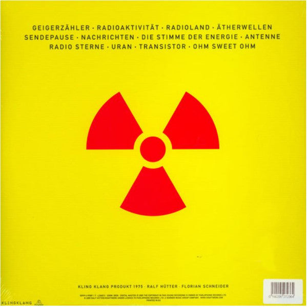 Image of Back Cover of LP - VG+/VG+ - KRAFTWERK, Radio-Aktivit t (Kling Klang; 50999 6 99587 1 7, Europe 2020 Reissue, Inner & Booket, 180g Translucent Yellow Vinyl), ,  - 3216043C