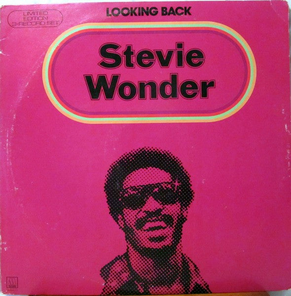 Image of Front Cover of 3xLP - VG/VG+ - STEVIE WONDER, Looking Back (Motown; M 804LP3, US 1977, Double Gatefold, Limited Edition), Wear to sleeve with light writing inside. Cut out sleeve.,  - 1746327S