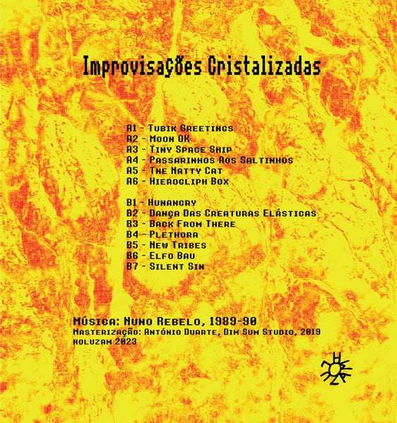 Image of Back Cover of 4543134S: LP - NUNO REBELO, Improvisa     es Cristalizadas (Holuzam; ZAM013, Portugal 2023, Picture Sleeve, Inner, Limited Edition of 300)   VG+/VG+