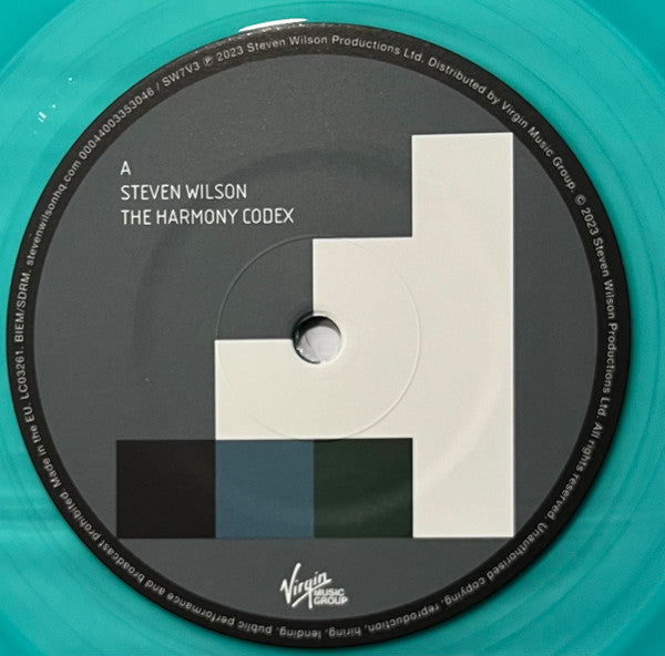 Image of Label of 4523098E: 2xLP - STEVEN WILSON, The Harmony Codex (Virgin Music Group ; SW7V3, Europe 2023, Gatefold, 2 Inners, Clear Green Vinyl.) Still In Stickered Shrinkwrap  EX/EX