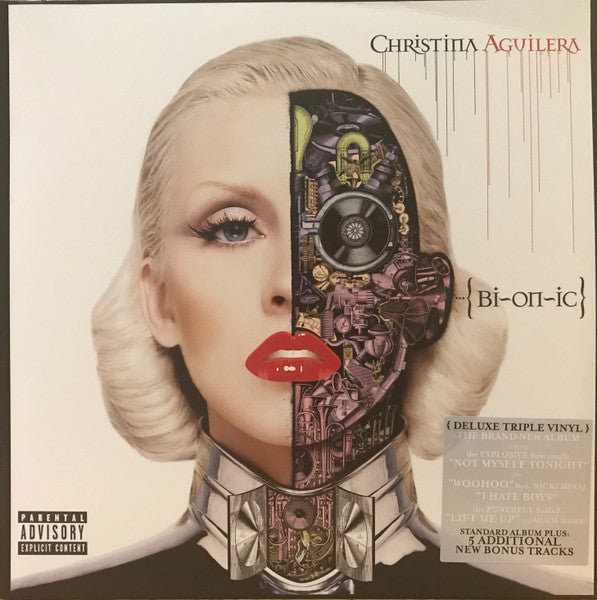 Image of Front Cover of 4543269S: 2xLP - CHRISTINA AGUILERA, Bionic (RCA; 88697-60867-1, US 2010, 2 Inserts, Deluxe Edition) Creases Edges From Tight Shrink Wrap, Opened From Sealed.  VG/EX