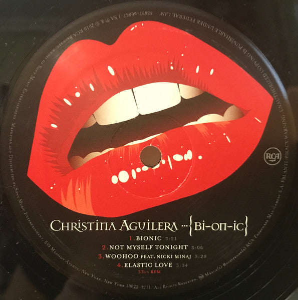 Image of Label Cover of 4543269S: 2xLP - CHRISTINA AGUILERA, Bionic (RCA; 88697-60867-1, US 2010, 2 Inserts, Deluxe Edition) Creases Edges From Tight Shrink Wrap, Opened From Sealed.  VG/EX