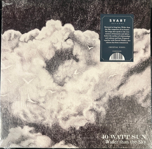 Image of Front Cover of 0254173S: 2xLP - 40 WATT SUN, Wider Than The Sky (Svart Records; SVART055LP, Finland 2023, Gatefold, Booklet, Clear Vinyl)   NEW/NEW