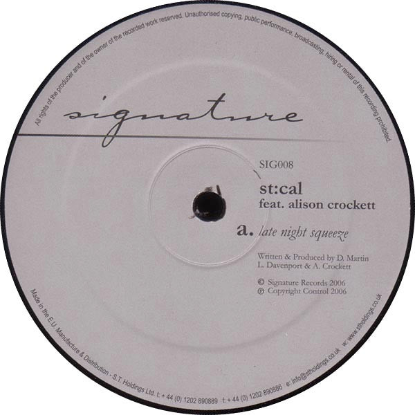 Image of Label Cover of 4513278C: 2x12" - VARIOUS, Late Night Squeeze EP (Signature Records; SIG008, UK 2006)   VG/VG