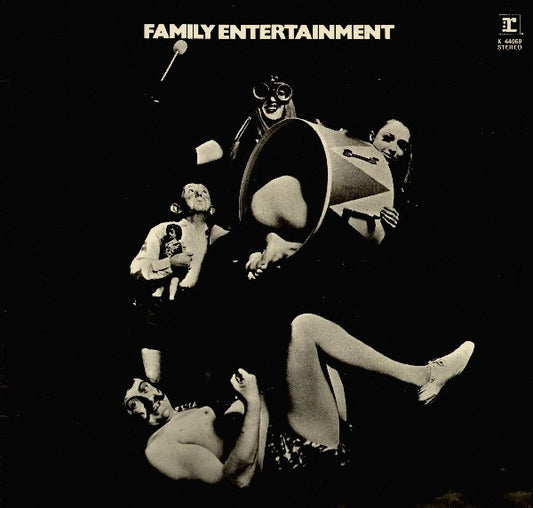 Image of Front Cover of 4523311E: LP - FAMILY, Entertainment (Reprise Tan, No WB Logo; K 44069, UK 1970s Reissue, Laminated Sleeve, Insert, Stereo, V Under Stereo On Labels) Very Strong VG+, Pinched Spine Ends, Insert Creased  VG+/VG+