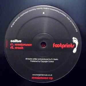 Image of Front Cover of 4523287E: 12" EP - CALIBRE, Renaissance EP (Footprints; PRINT007, UK 2012, Plain sleeve) Excellent condition.   /EX