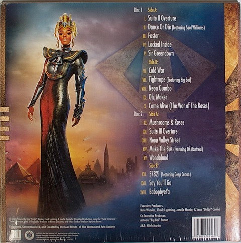 Image of Back Cover of 2xLP - VG/VG - JANELLE MON E, The Archandroid (Bad Boy Entertainment; 7567-89246-0, Europe 2010, Gatefold, Insert), Light edge and ring wear. Strong VG discs.,  - 3346144S
