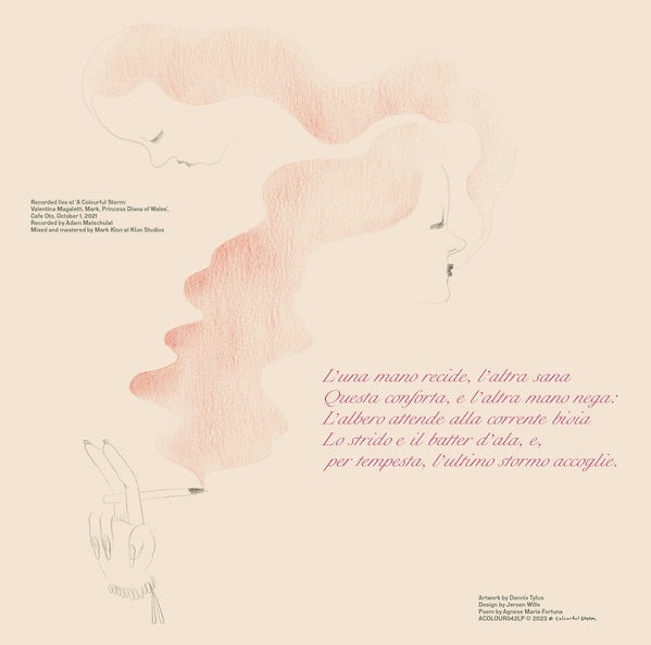 Image of Back Cover of 0354085S: LP - VALENTINA MAGALETTI, La Tempesta Colorata (A Colourful Storm; ACOLOUR042LP, UK 2023, Postcard)   NEW/NEW