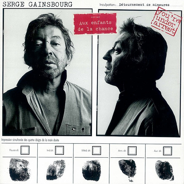 Image of Front Cover of 3345348S: LP - SERGE GAINSBOURG, You're Under Arrest (Philips; 834 034-1, France 1987, Inner) stickers on lower back cover  VG/VG+