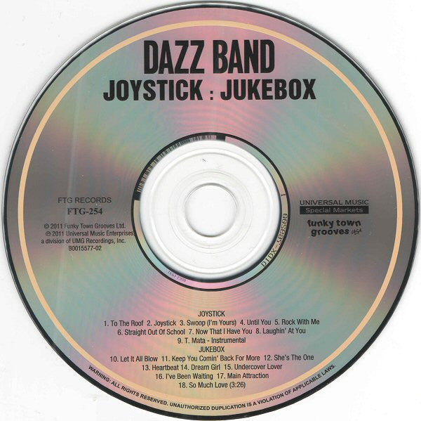 Image of Label Cover of CD - VG+/VG+ - DAZZ BAND, Joystick / Jukebox (Funkytowngrooves ; FTG-254, US 2011, Jewel Case), ,  - 2516451C