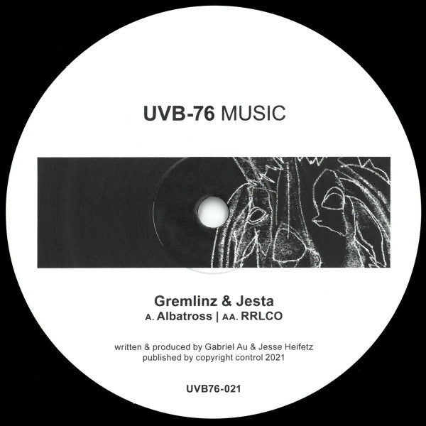 Image of Front Cover of 3514238C: 12" - GREMLINZ & JESTA, Albatross / RRLCO (UVB-76 Music; UVB76-021, UK 2021, Die Cut Sleeve)   VG+/EX