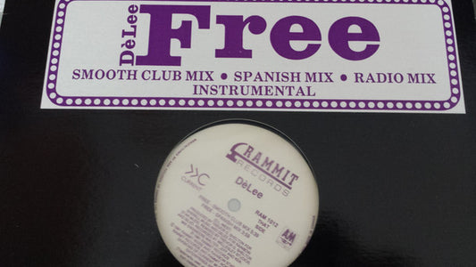 Image of Front Cover of 4623363E: LP - D�LEE, Free (Rammit Records; RAM 1012, Canada 1991, Stickered Plain Sleeve)   VG+/VG+