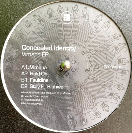 Image of Front Cover of 4613465C: 12" - CONCEALED IDENTITY, Vimana EP (Repertoire; REPRV032, UK 2023)   NEW/NEW