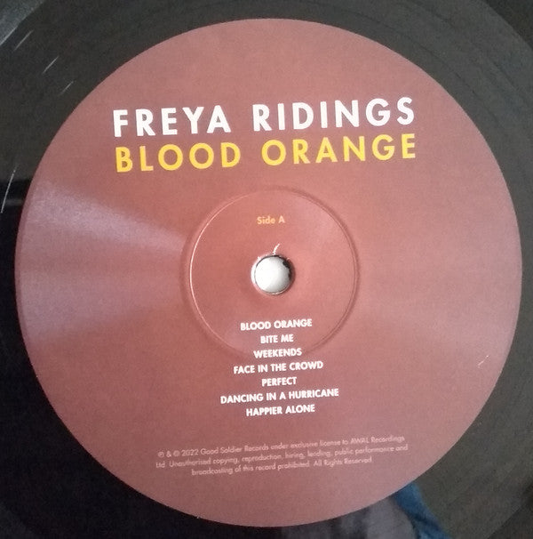 Image of Label Cover of 4623387E: LP - FREYA RIDINGS, Blood Orange (Good Soldier Records ; GSR0171LP, Europe 2023, Gatefold, Inner)   EX/EX