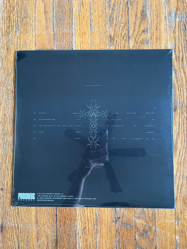 Image of Back Cover of 4623377E: LP - BLIND EQUATION, DEATH AWAITS (Prosthetic Records ; PROS105831, US 2023, Insert, Coke Bottle Clear Vinyl) Opened Instore, Still In Stickered Shrinkwrap  EX/EX