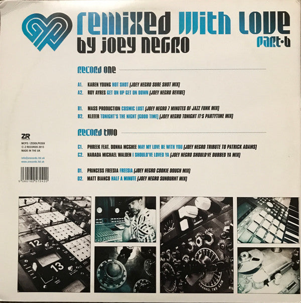 Image of Back Cover of 0944092S: 2x12" - JOEY NEGRO, Remixed With Love By Joey Negro (Part B) (Z Records ; ZEDDLP030X, UK 2013, Gatefold) Disc 2 is a VG+, disc 1 B side has a couple of nasty feelable scratches that cause noise/pops, disc is otherwise VG sounding  VG+/G