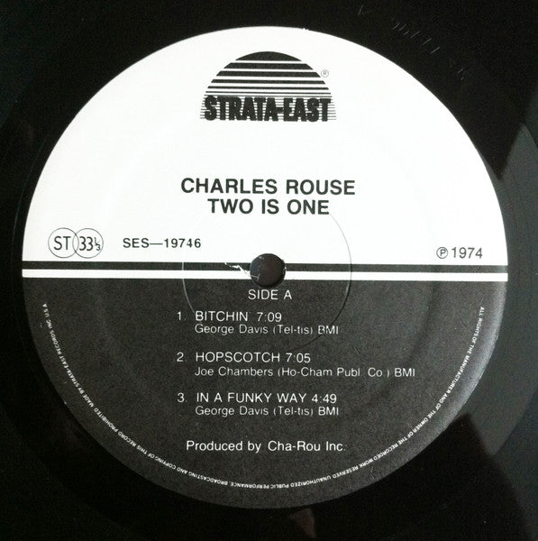 Image of Label Cover of LP - VG/VG+ - CHARLES ROUSE, Two Is One (Strata-East; SES-19746, US Reissue), ,  - 2326035E