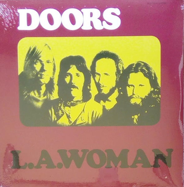 Image of Front Cover of LP - NEW/NEW - THE DOORS, L.A. Woman (Elektra; EKS-75011, Europe 2017 Reissue, 180 Gram Vinyl), , The Doors' sixth studio album, L.A. Woman, features lead singer Jim Morrison, who passed away shortly after its release. The album, heavily influenced by blues, was recorded without producer Paul A. Rothchild and produced by Bruce Botnick. - 2016434C
