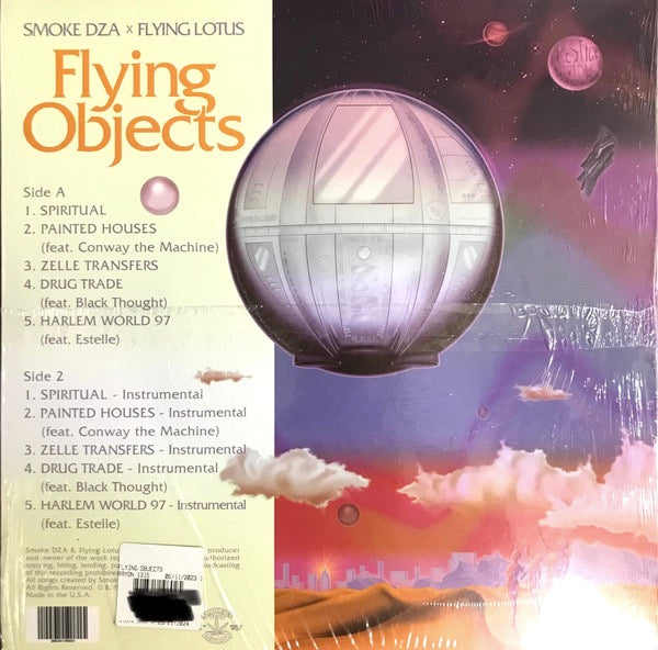 Image of Back Cover of 4753302S: LP - SMOKE DZA, FLYING LOTUS, Flying Objects (Smoker's Club; RFC001LP, UK 2023, Inner)   NEW/NEW