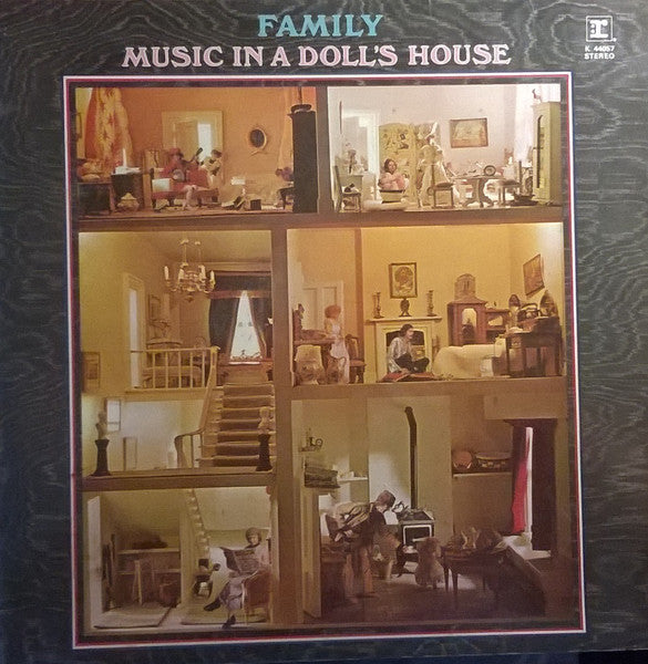 Image of Front Cover of LP - VG/VG - FAMILY, Music In A Doll's House (Reprise Records; K 44057, UK 1970s Reissue, Laminated Sleeve, No W log on Rim Text. No "Made in UK" above "33 rpm" nor "v" below "stereo"), Hairlines. Edge wear, laminate creasing.,  - 2246248S