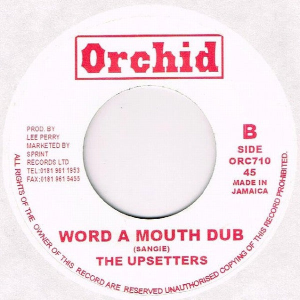 Image of Back Cover of 7" - /VG+ - THE GATHERERS, Words Of My Mouth (Orchid; ORC710, UK 1998 Reissue), ,  - 3826302E