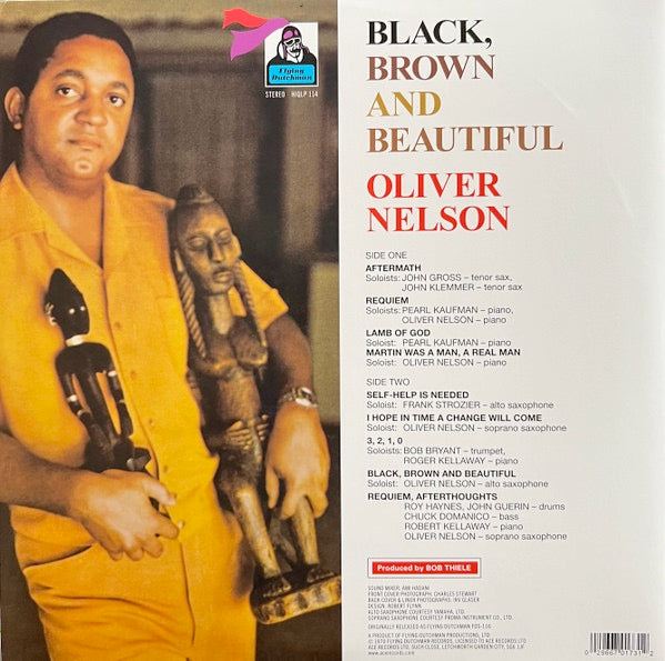 Image of Back Cover of 4713392C: LP - OLIVER NELSON, Black, Brown And Beautiful (Flying Dutchman; HIQLP 114, Europe 2023 Reissue, Gatefold)   NEW/NEW