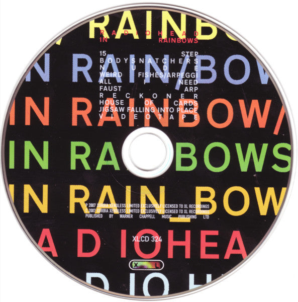 Image of Label Cover of CD - VG+/EX - RADIOHEAD, In Rainbows (XL Recordings; XLCD 324, Europe 2007, Card Sleeve, Booklet & Inner, 2 Stickers), Opened Instore,  - 2836062E