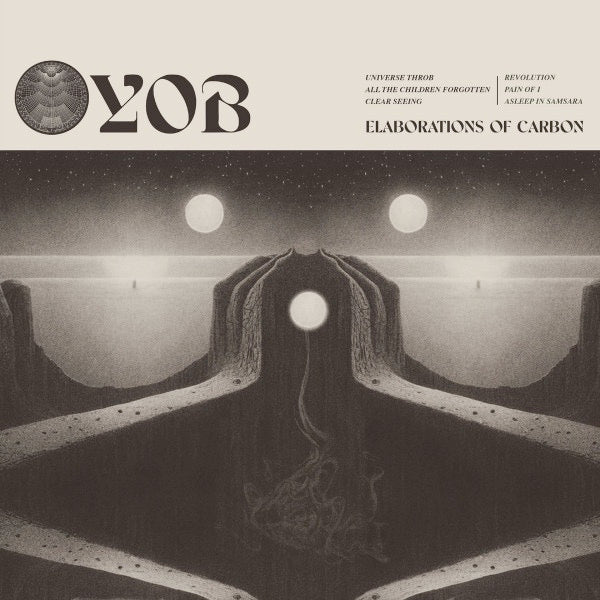 Image of Front Cover of 0914082C: 2xLP - YOB, Elaborations Of Carbon (Relapse Records; RR7535, USA & Europe 2023, Gatefold, Bone White Vinyl)   NEW/NEW