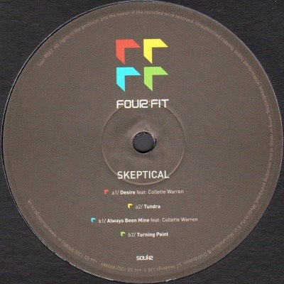 Image of Front Cover of 2824364E: 12" EP - SKEPTICAL, Fourfit EP 01 (Soul:R; Soul:R062, UK 2014, Plain Sleeve)   /EX