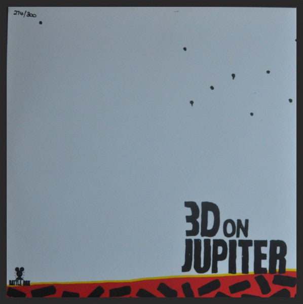 Image of Back Cover of 4723438E: 12" - 3D ON JUPITER, 3D On Jupiter (The Vinyl Factory; BB002, UK 2013, Screen Printed, Black Inner, Limited edition of 300 copies worldwide. 180-gram black vinyl w/2 tracks. Exclusive screen printed sleeve artwork by Paul Insect) Very Strong VG+, No Number on Rear Sleeve.  VG/VG+