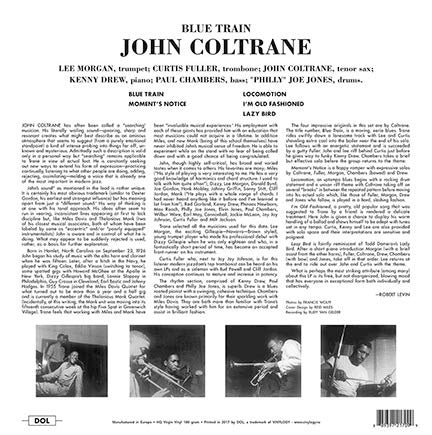 Image of Back Cover of 4134055E: LP - JOHN COLTRANE, Blue Train (DOL; DOL709HG, Europe 2017, Gatefold)   NEW/NEW