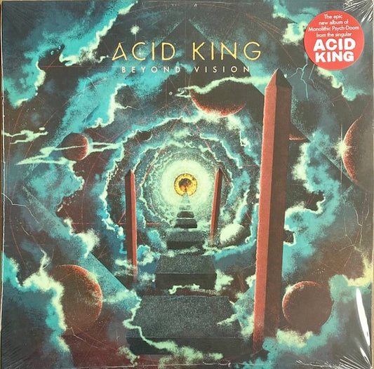 Image of Front Cover of 4713527C: LP - ACID KING, Beyond Vision (Blues Funeral Recordings; BFR-023-LP, Worldwide 2023, Insert, Transparent Teal Vinyl, Download)   NEW/NEW