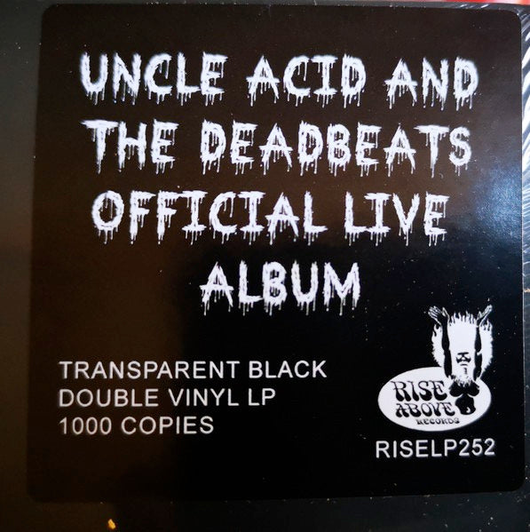 Image of Back Cover of 4713529C: 2xLP - UNCLE ACID & THE DEADBEATS, Slaughter On First Avenue (Rise Above Records; RISELP252, UK 2023, Gatefold, Transparent Black Vinyl)   NEW/NEW