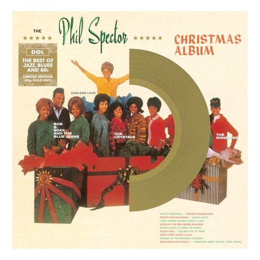 Image of Front Cover of 3935131E: LP - PHIL SPECTOR VARIOUS, The Phil Spector Christmas Album (A Christmas Gift For You) (DOL; DOS628MB, Europe 2023 Reissue, Die-Cut Sleeve, 180 Gram Green Vinyl, Mono)   NEW/NEW