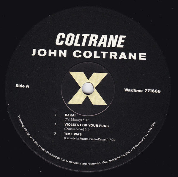 Image of Label Cover of 3634139E: LP - JOHN COLTRANE, Coltrane (WaxTime; 771666, Europe 2017 Reissue, 180 Gram Vinyl Remaster)   NEW/NEW