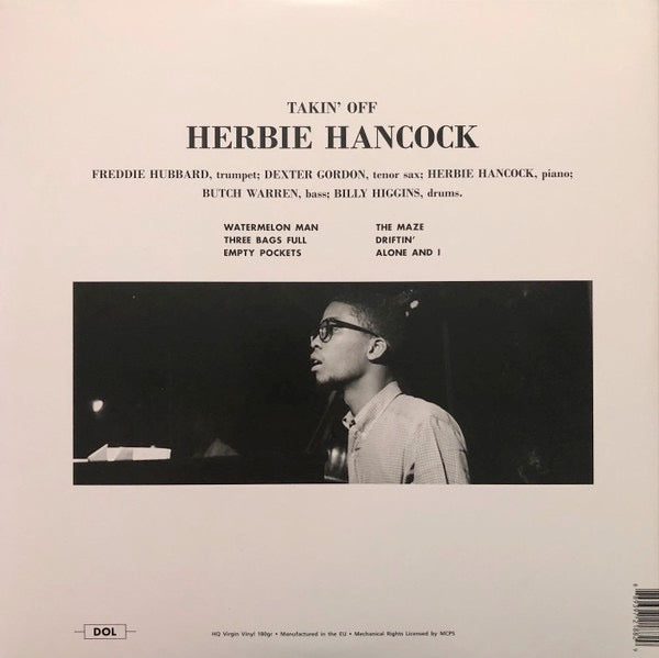 Image of Back Cover of 4714620C: LP - HERBIE HANCOCK, Takin' Off (DOL; DOL882HG, Europe 2017 Reissue, Gatefold, 180 Gram Vinyl)   NEW/NEW