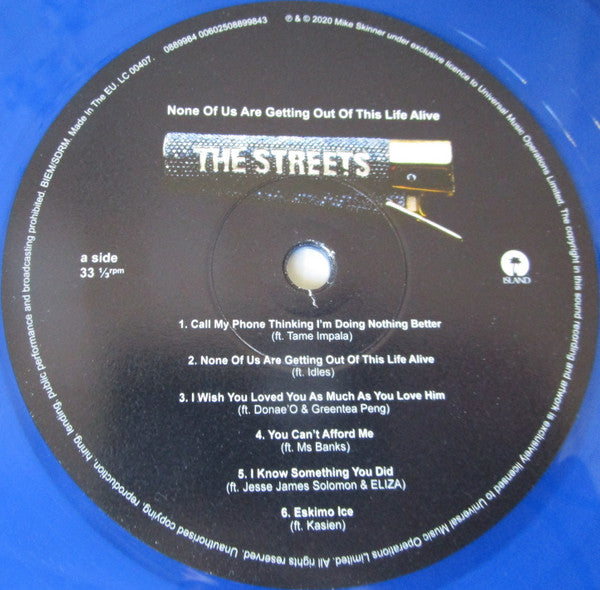 Image of Label Cover of LP - VG/VG - THE STREETS, None Of Us Are Getting Out Of This Life Alive (Island Records; 0889984, Europe 2020, Picture Sleeve, Inner, 180 Gram Blue Transparent Vinyl), A few marks, edge wear,  - 2246020S