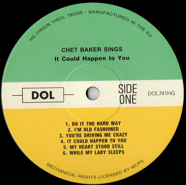 Image of Label Cover of 4854064S: LP - CHET BAKER, It Could Happen To You - Chet Baker Sings (DOL; DOL741HG, Europe 2017 Reissue, Gatefold, 180 Gram Vinyl)   NEW/NEW